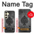 W3446 Noir Ace Spade Etui Coque Housse et Flip Housse Cuir pour Samsung Galaxy S24