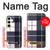 W3452 Plaid en tissu Etui Coque Housse et Flip Housse Cuir pour Samsung Galaxy S24