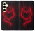 W3682 Cœur du diable Etui Coque Housse et Flip Housse Cuir pour Samsung Galaxy S24