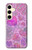 W3710 Coeur d'amour rose Etui Coque Housse et Flip Housse Cuir pour Samsung Galaxy S24