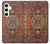 W3813 Motif de tapis persan Etui Coque Housse et Flip Housse Cuir pour Samsung Galaxy S24