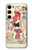 W3820 Poupée de papier de mode de cow-girl vintage Etui Coque Housse et Flip Housse Cuir pour Samsung Galaxy S24
