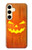 W3828 Citrouille d'Halloween Etui Coque Housse et Flip Housse Cuir pour Samsung Galaxy S24