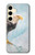 W3843 Pygargue à tête blanche sur glace Etui Coque Housse et Flip Housse Cuir pour Samsung Galaxy S24