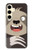 W3855 Dessin animé visage paresseux Etui Coque Housse et Flip Housse Cuir pour Samsung Galaxy S24