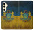 W3858 Drapeau de l'Ukraine Etui Coque Housse et Flip Housse Cuir pour Samsung Galaxy S24