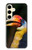 W3876 Calao coloré Etui Coque Housse et Flip Housse Cuir pour Samsung Galaxy S24