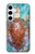 W1424 Tortue de mer Etui Coque Housse et Flip Housse Cuir pour Samsung Galaxy S24 Plus