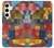 W3341 Paul Klee Raumarchitekturen Etui Coque Housse et Flip Housse Cuir pour Samsung Galaxy S24 Plus