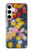 W3342 Claude Monet Chrysanthèmes Etui Coque Housse et Flip Housse Cuir pour Samsung Galaxy S24 Plus