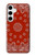 W3355 Motif Bandana Rouge Etui Coque Housse et Flip Housse Cuir pour Samsung Galaxy S24 Plus