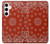 W3355 Motif Bandana Rouge Etui Coque Housse et Flip Housse Cuir pour Samsung Galaxy S24 Plus