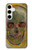 W3359 Vincent Van Gogh Crâne Etui Coque Housse et Flip Housse Cuir pour Samsung Galaxy S24 Plus