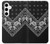 W3363 Motif Bandana Noir Etui Coque Housse et Flip Housse Cuir pour Samsung Galaxy S24 Plus