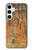 W3380 Gustav Klimt Bouleau Forêt Etui Coque Housse et Flip Housse Cuir pour Samsung Galaxy S24 Plus