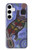 W3387 Platypus Art aborigène d'Australie Etui Coque Housse et Flip Housse Cuir pour Samsung Galaxy S24 Plus