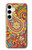 W3402 Floral Paisley Seamless Etui Coque Housse et Flip Housse Cuir pour Samsung Galaxy S24 Plus