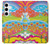 W3407 hippie Art Etui Coque Housse et Flip Housse Cuir pour Samsung Galaxy S24 Plus