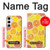 W3408 citron Etui Coque Housse et Flip Housse Cuir pour Samsung Galaxy S24 Plus