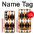 W3421 Noir Orange Blanc Argyle Plaid Etui Coque Housse et Flip Housse Cuir pour Samsung Galaxy S24 Plus