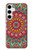 W3694 Modèle d'art hippie Etui Coque Housse et Flip Housse Cuir pour Samsung Galaxy S24 Plus