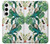 W3697 Oiseaux de la vie des feuilles Etui Coque Housse et Flip Housse Cuir pour Samsung Galaxy S24 Plus