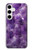 W3713 Graphique violet améthyste à quartz imprimé Etui Coque Housse et Flip Housse Cuir pour Samsung Galaxy S24 Plus