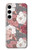 W3716 Motif floral rose Etui Coque Housse et Flip Housse Cuir pour Samsung Galaxy S24 Plus