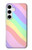 W3810 Vague d'été licorne pastel Etui Coque Housse et Flip Housse Cuir pour Samsung Galaxy S24 Plus