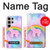 W3070 Arc en ciel pastel ciel Licorne Etui Coque Housse et Flip Housse Cuir pour Samsung Galaxy S24 Ultra