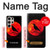 W3328 Corbeau Rouge Lune Etui Coque Housse et Flip Housse Cuir pour Samsung Galaxy S24 Ultra