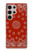 W3355 Motif Bandana Rouge Etui Coque Housse et Flip Housse Cuir pour Samsung Galaxy S24 Ultra