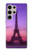 W3447 Paris Eiffel Le coucher du soleil Etui Coque Housse et Flip Housse Cuir pour Samsung Galaxy S24 Ultra