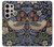 W3791 William Morris Strawberry Thief Fabric Etui Coque Housse et Flip Housse Cuir pour Samsung Galaxy S24 Ultra