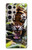 W3838 Tigre du Bengale qui aboie Etui Coque Housse et Flip Housse Cuir pour Samsung Galaxy S24 Ultra