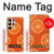 W3946 Motif orange sans couture Etui Coque Housse et Flip Housse Cuir pour Samsung Galaxy S24 Ultra