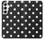 W2299 Noir Pois Etui Coque Housse et Flip Housse Cuir pour Samsung Galaxy A55 5G