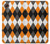 W3421 Noir Orange Blanc Argyle Plaid Etui Coque Housse et Flip Housse Cuir pour Samsung Galaxy Xcover7