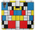 W3814 Composition de dessin au trait Piet Mondrian Etui Coque Housse et Flip Housse Cuir pour Samsung Galaxy Xcover7