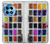 W3956 Graphique de boîte à palette aquarelle Etui Coque Housse et Flip Housse Cuir pour OnePlus 12R