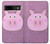 W3269 Porc Dessin animé Etui Coque Housse et Flip Housse Cuir pour Google Pixel 8a