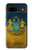 W3858 Drapeau de l'Ukraine Etui Coque Housse et Flip Housse Cuir pour Google Pixel 8a