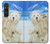W3794 Ours polaire arctique amoureux de la peinture de phoque Etui Coque Housse et Flip Housse Cuir pour Sony Xperia 1 VI