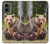 W3558 Famille d'ours Etui Coque Housse et Flip Housse Cuir pour Motorola Moto G 5G (2024)