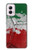 W3318 Italie Drapeau graphique Football Millésime Etui Coque Housse et Flip Housse Cuir pour Motorola Moto G Power 5G (2024)