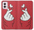 W3701 Mini signe d'amour de coeur Etui Coque Housse et Flip Housse Cuir pour Motorola Moto G Power 5G (2024)