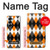 W3421 Noir Orange Blanc Argyle Plaid Etui Coque Housse et Flip Housse Cuir pour Samsung Galaxy Z Fold 6