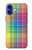 W3942 Tartan à carreaux arc-en-ciel LGBTQ Etui Coque Housse et Flip Housse Cuir pour iPhone 16