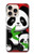 W3929 Panda mignon mangeant du bambou Etui Coque Housse et Flip Housse Cuir pour iPhone 16 pro