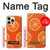 W3946 Motif orange sans couture Etui Coque Housse et Flip Housse Cuir pour iPhone 16 pro